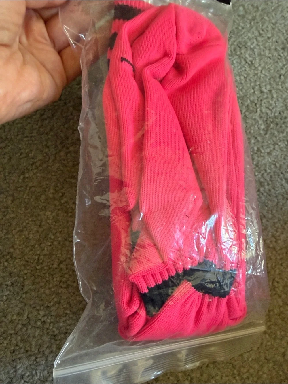 New Mitre Youth Athletic Sock Shinguard - Bright Pink with Black Accents